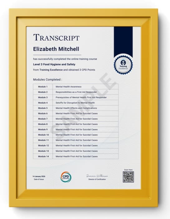 Sample official transcript